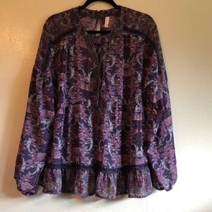Purple long sleeve shirt